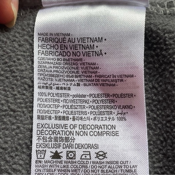 Nike Heathered Gray Zip-Up Sweatshirt Hoodie 12 Months - Picture 6 of 8